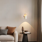 Modern style, creative bamboo-section pendant light with an ambient lens light source at the bottom-1040 - Image 3