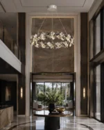 Crystal Ring LED Pendant Light | Modern Luxury Crystal Chandelier Ceiling Lighting - Image 4