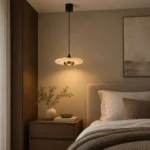 Modern Marble Pendant Light | Natural Stone LED Disc Chandelier - Image 3