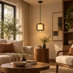Modern Marble Glass Pendant Light | Smoky Black LED Pendant Lighting Fixture for Interiors - Image 3