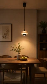 Full Spectrum Eye-Care Pendant Light – Cream White Modern LED Pendant Light - Image 3