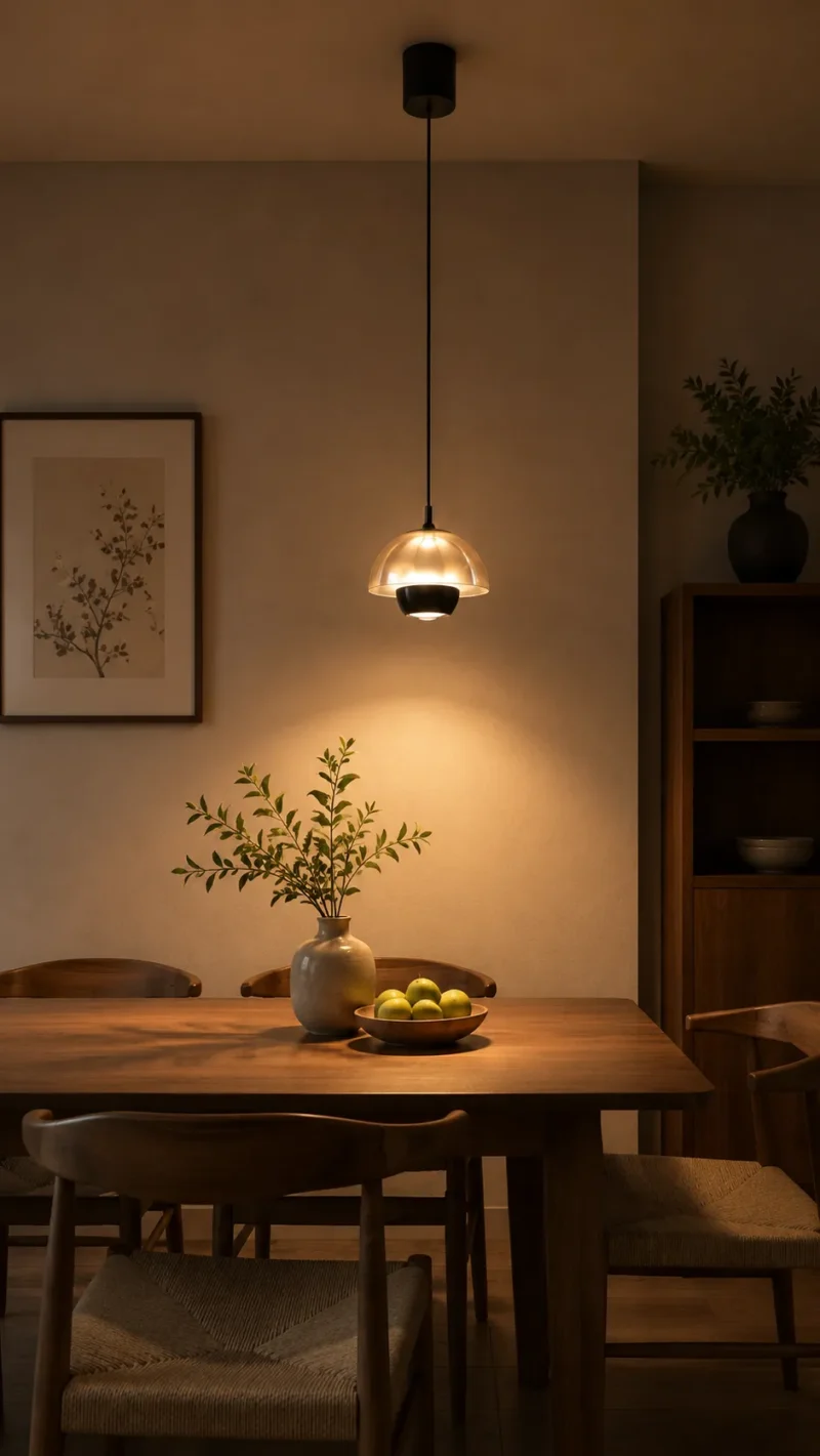 Full Spectrum Eye-Care Pendant Light – Cream White Modern LED Pendant Light - Image 3