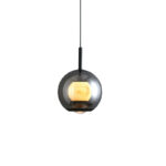 Modern Minimalist Style Round Pendant Light with a Lens Light Source at the Bottom-976