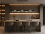 Modern Wave Linear Pendant Light | Minimalist LED Wave Chandelier - Image 4