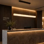 Cloud Stone Linear Pendant Light – Modern Marble LED Kitchen Island Lighting - Image 2