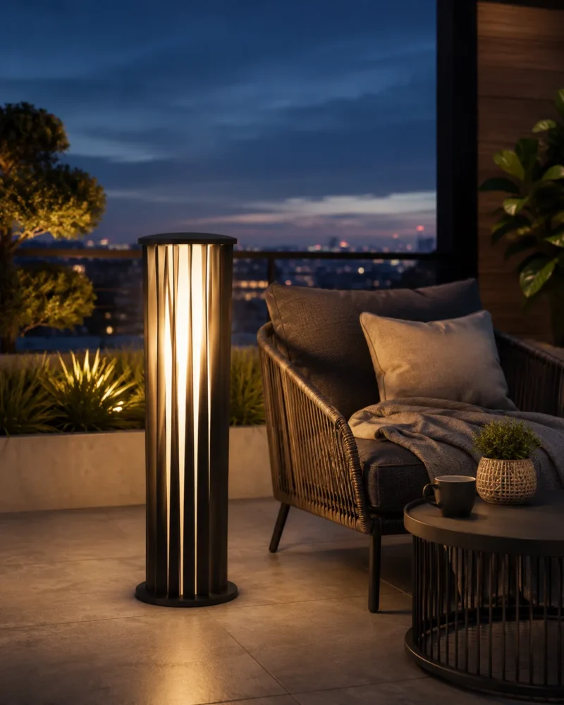 Modern LED Outdoor Pillar Light 7W Warm White Garden Lamp - Image 2