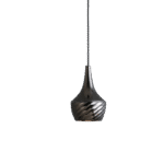 Modern creative swirl-shaped pendant light featuring a lens light source at the bottom-972