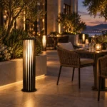 Modern LED Outdoor Pillar Light 7W Warm White Garden Lamp - Image 2