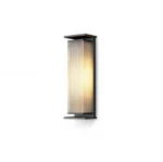 LED Ribbed Glass Wall Light | Modern Outdoor Architectural Sconce