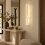 Alabaster Wall Light | Modern Brass LED Wall Lamp Minimal Luxury Lighting Fixture - Image 5