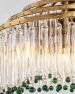 Bronze Glass Fringe Chandelier - Image 5