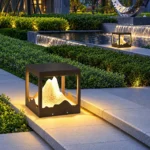 Modern Mountain Landscape Post Light | Outdoor Gate Pillar Light 3000K - Image 3