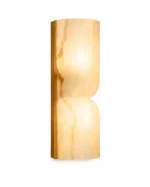 Alabaster Wall Light | Modern Brass LED Wall Lamp Minimal Luxury Lighting Fixture - Image 6