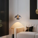 Dome Glass Mini Pendant. Bottom lens light source, sleek design.-1018 - Image 7
