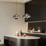 Dome Glass Mini Pendant. Bottom lens light source, sleek design.-1018 - Image 8