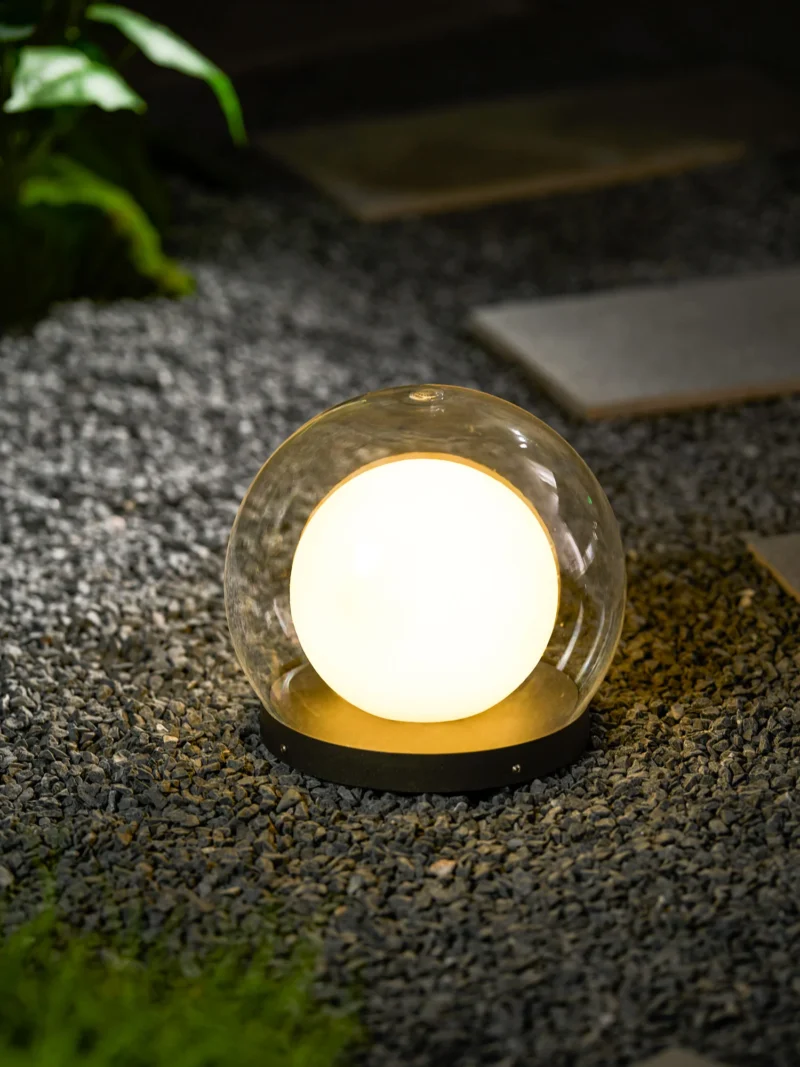 Solar Globe Landscape Light – Modern Outdoor LED Solar Garden Sphere Light 3000K - Image 3