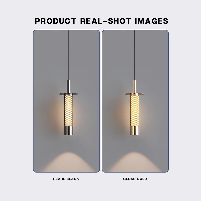 Minimalist Ambient Pendant Light Grid Accent with Glossy Finish - Image 2