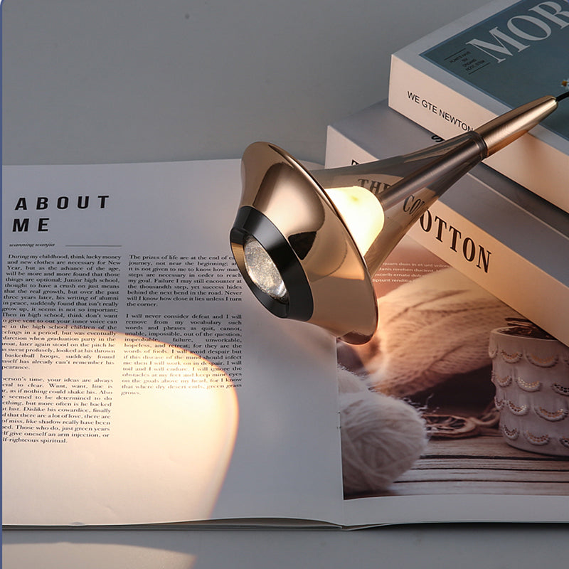 Modern Style Inverted Triangle Pendant Light with Ambient Lens Spotlight at the Bottom - Image 8