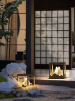 Modern Mountain Landscape Post Light | Outdoor Gate Pillar Light 3000K - Image 6