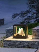 Modern Mountain Landscape Post Light | Outdoor Gate Pillar Light 3000K - Image 2