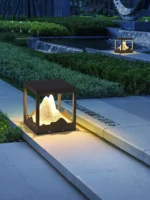 Modern Mountain Landscape Post Light | Outdoor Gate Pillar Light 3000K - Image 4