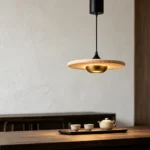 Modern Marble Pendant Light | Natural Stone LED Disc Chandelier - Image 4