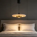 Modern Marble Pendant Light | Natural Stone LED Disc Chandelier - Image 2