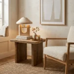 Travertine U-Form Sculptural Table Lamp–Wabi-Sabi Natural Stone LED Series - Image 4