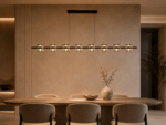 Brass Glass Linear Pendant Light – Modern LED Kitchen Island Lighting - Image 4