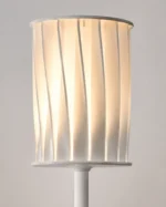 Pleated Glow White Outdoor Floor Lamp for Patio and Garden Lighting - Image 5