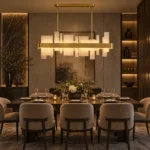 Amelie Modern Brass Linear LED Chandelier - Image 4