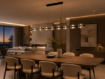 Brass Glass Linear Pendant Light – Modern LED Kitchen Island Lighting - Image 5