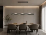 Modern Wave Linear Pendant Light | Minimalist LED Wave Chandelier - Image 2