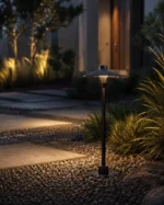 Shadowcap Modern Black Aluminum Outdoor Path Light - Image 2
