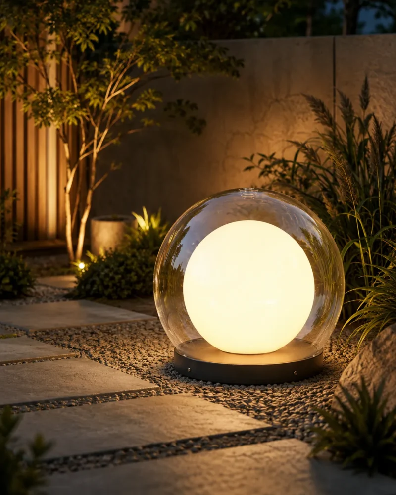 Solar Globe Landscape Light – Modern Outdoor LED Solar Garden Sphere Light 3000K - Image 2
