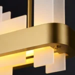 Amelie Modern Brass Linear LED Chandelier - Image 4