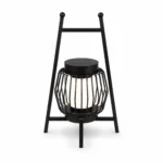 Grau Black Solar Outdoor Table Lamp for Garden and Patio Lighting