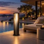 Modern LED Outdoor Pillar Light 7W Warm White Garden Lamp - Image 5