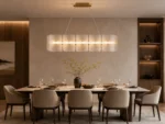 Aurora Ripple Linear Pendant Light | Modern Frosted Glass LED Chandelier - Image 2