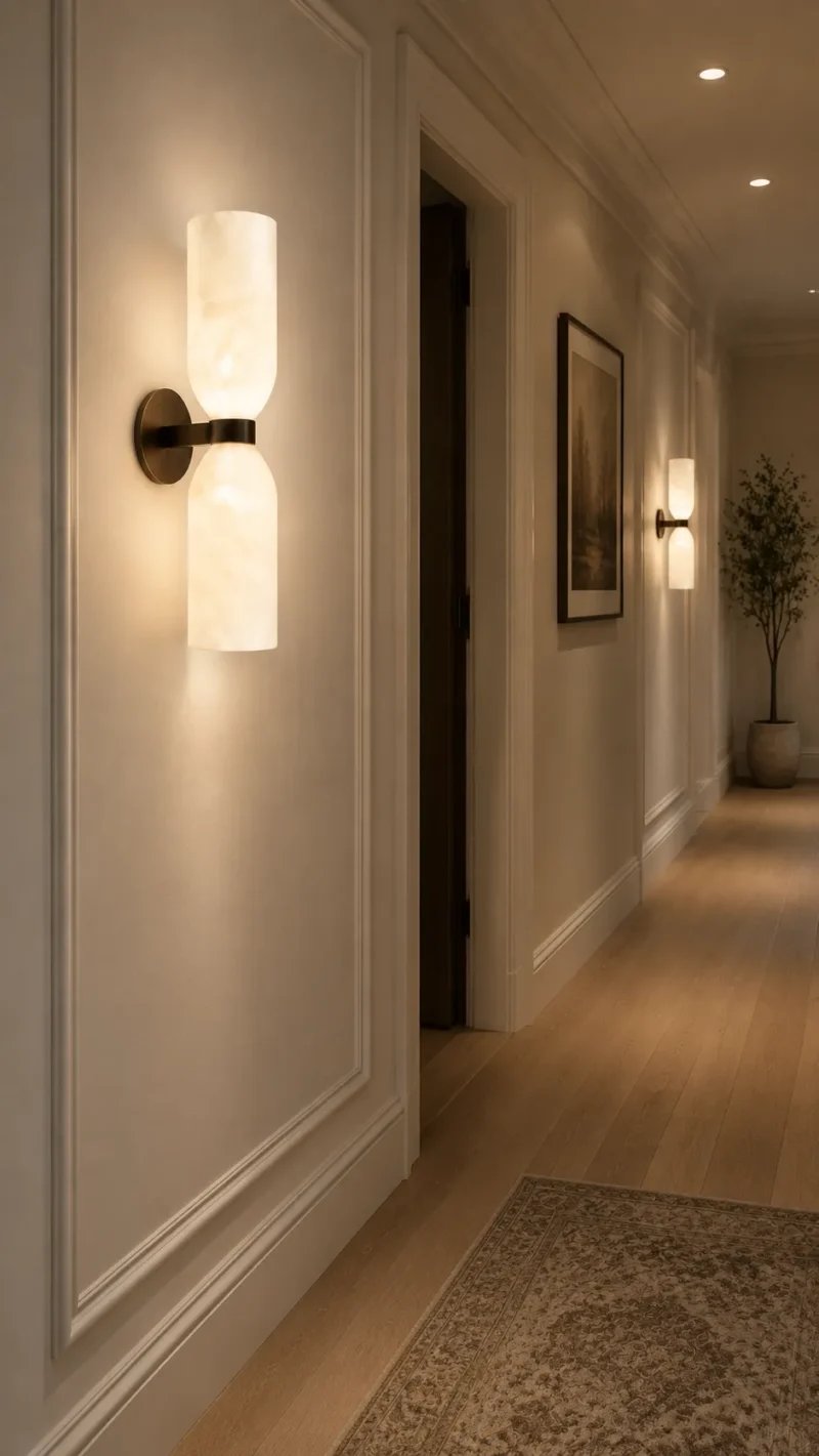 Alabaster Wall Sconce|Modern Luxury Wall Light Natural Stone Decorative Lighting - Image 4