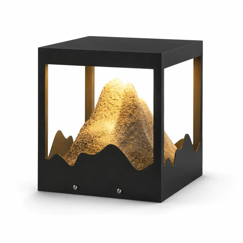 Modern Mountain Landscape Post Light | Outdoor Gate Pillar Light 3000K - Image 3