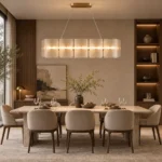 Aurora Ripple Linear Pendant Light | Modern Frosted Glass LED Chandelier - Image 4