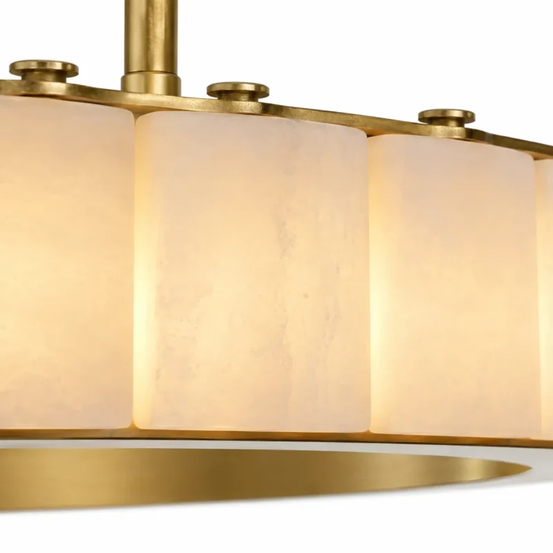 Alabaster Avalon Halo Chandelier in Brass or Black - Image 4