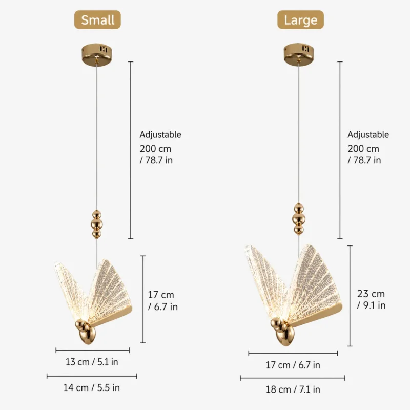 Butterfly Acrylic Pendant Light | Modern Decorative LED Ceiling Light - Image 4