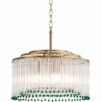 Bronze Glass Fringe Chandelier