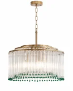 Bronze Glass Fringe Chandelier