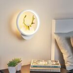 Minimalist Round Antler Wall Light, 12W, Three-Color Adjustable