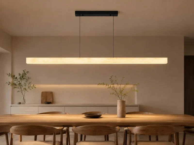 Cloud Stone Linear Pendant Light – Modern Marble LED Kitchen Island Lighting - Image 3