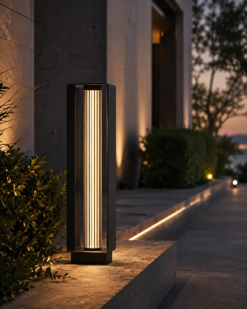 Frame Black Outdoor Post Lamp for Garden, Pathway and Villa Entrance Lighting - Image 5