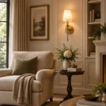 Brass Fabric Wall Light | Vintage Luxury Wall Sconce Antique Brass Decorative Lighting - Image 4